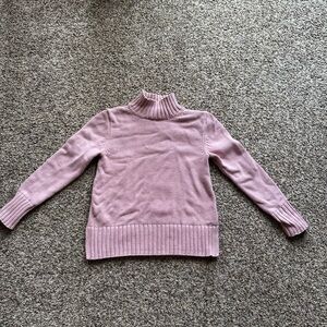 J. Crew Pink Knit Turtleneck Sweater 100% Cotton xxs